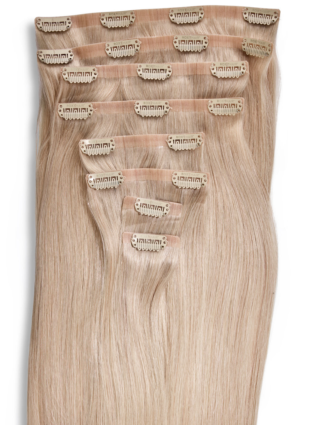 Caramel Blonde Seamless Clip-In Hair Extensions (20" and 180 Grams)