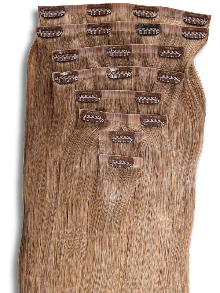 Honey Blonde - Seamless Clip-In Remy Hair Extensions (20" and 180 Grams)