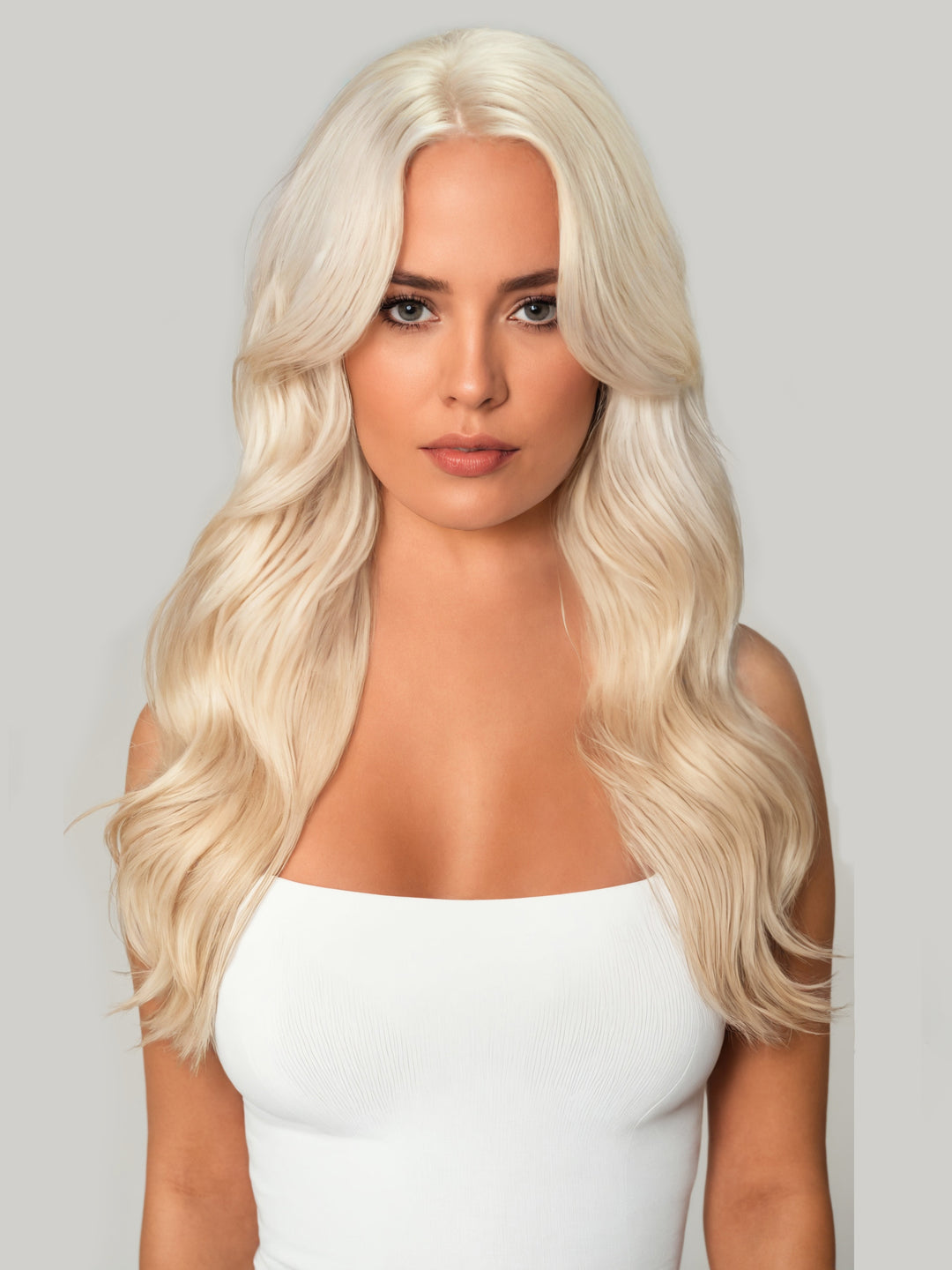 Platinum  Seamless Clip-In Hair Extensions (20" and 180 Grams)