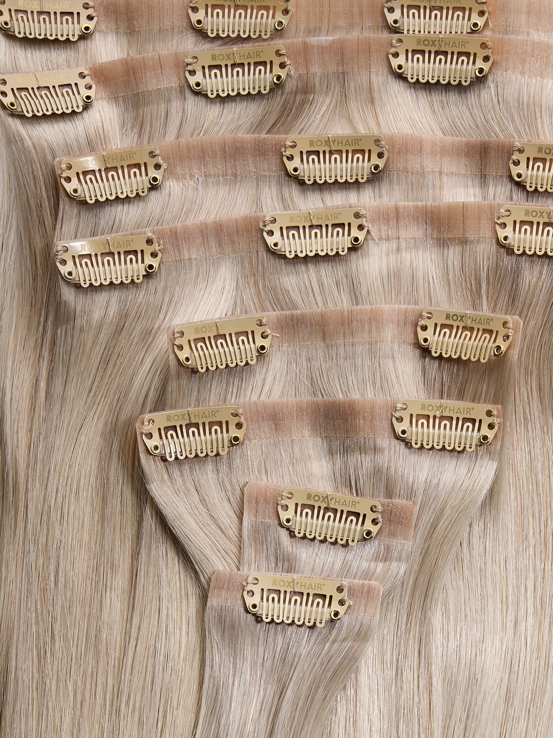 Cool Blonde Seamless Clip-In Hair Extensions (20" and 180 Grams)