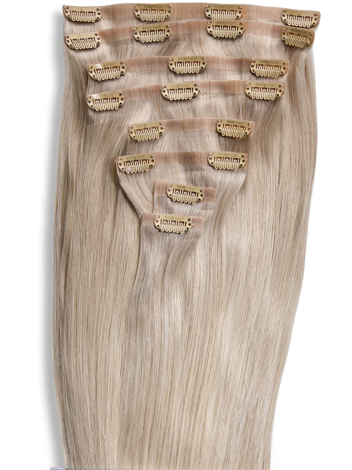 Cool Blonde Seamless Clip-In Hair Extensions (20" and 180 Grams)