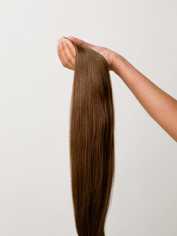 Milk Chocolate Seamless Clip-In Remy Hair Extensions (20" and 180 Grams) Milk Chocolate Seamless Clip-In Remy Hair Extensions (20" and 180 Grams)