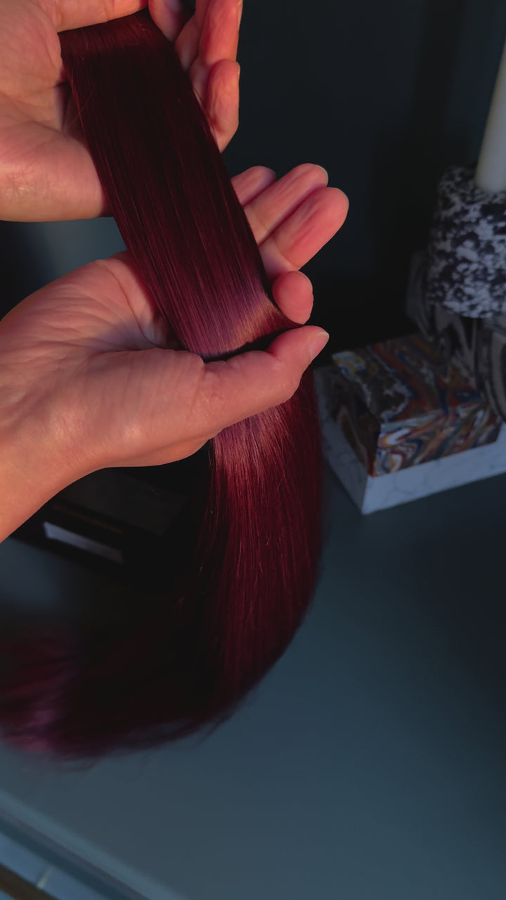 Dark Auburn Remy Hair Ponytail (20" and 130g)
