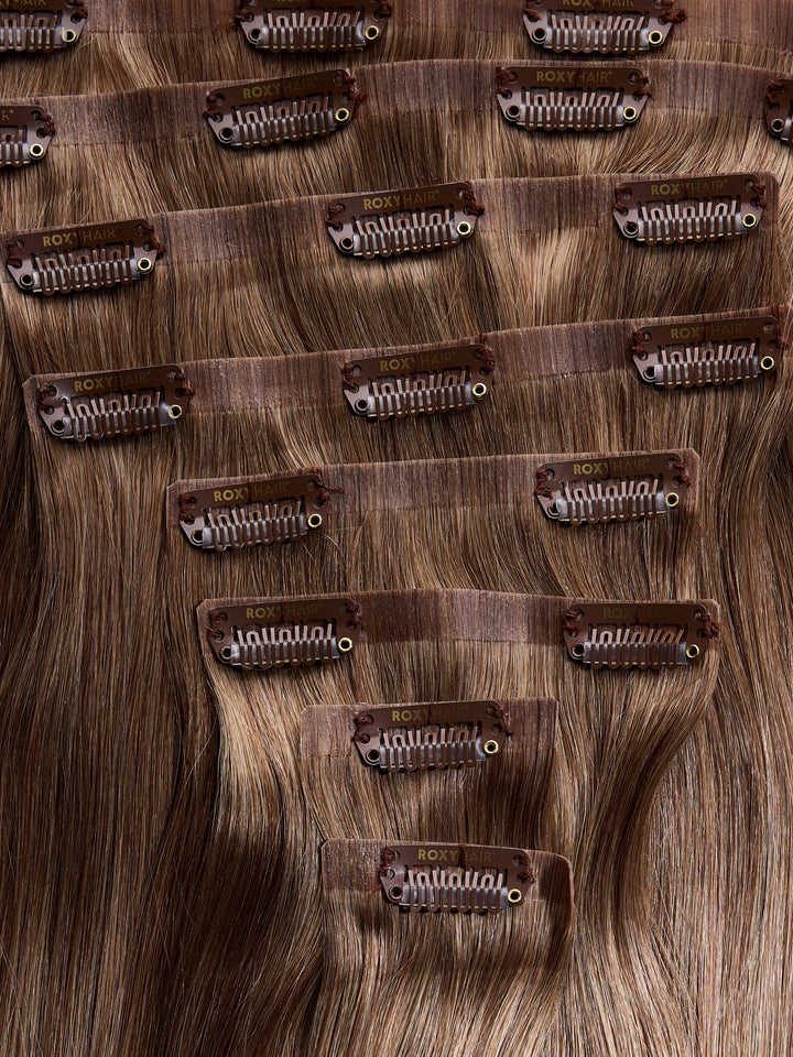Dirty Blonde Seamless Clip-In Hair Extensions (20" and 180 Grams)