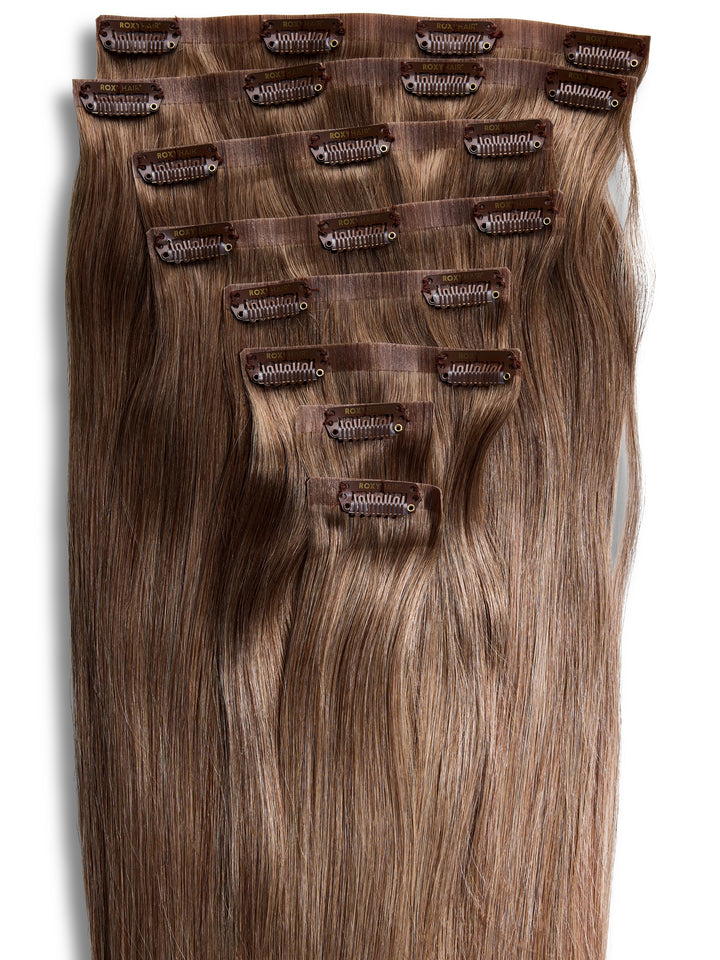 Dirty Blonde Seamless Clip-In Hair Extensions (20" and 180 Grams)