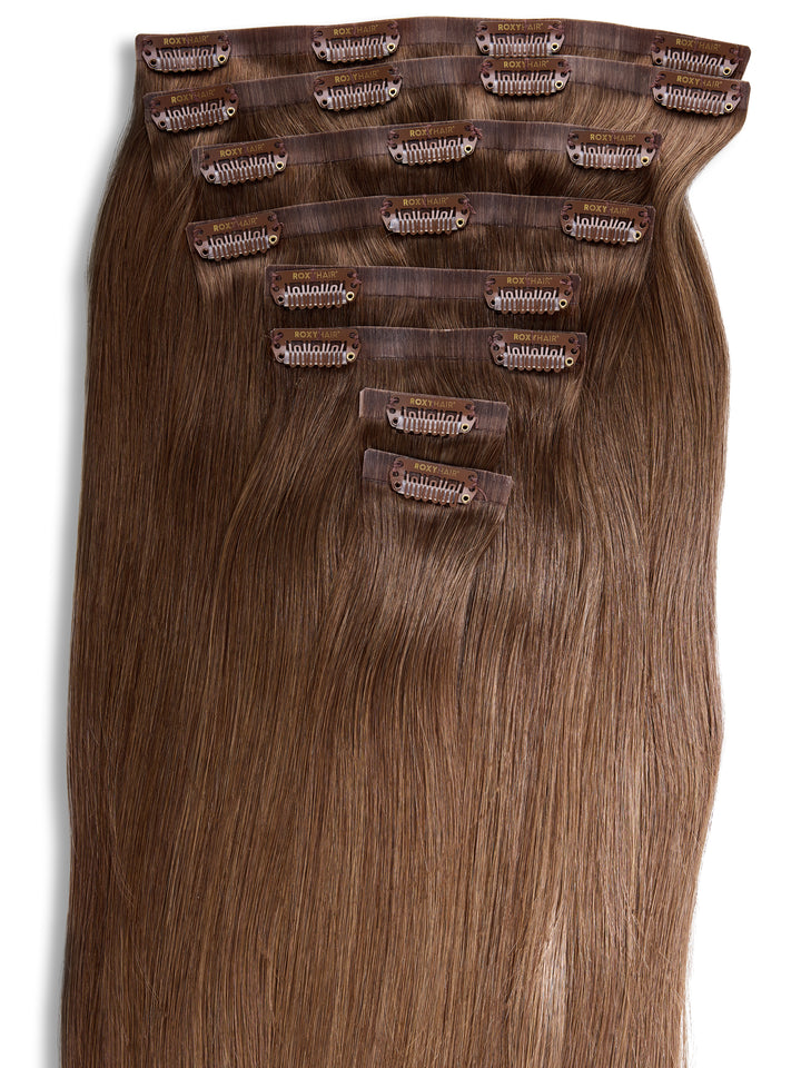 Light Brown Clip-In Remy Hair Extensions (20" and 180 Grams)