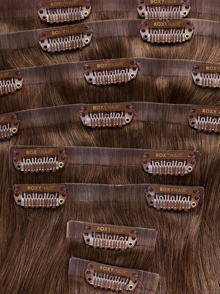 Light Brown Clip-In Remy Hair Extensions (20" and 180 Grams)