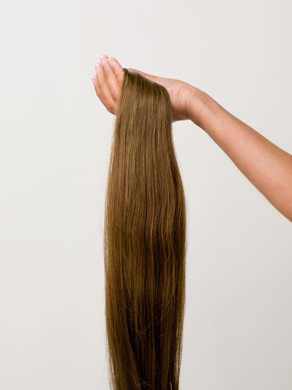 Chestnut Seamless Clip-In Hair Extensions (20" and 180 Grams)