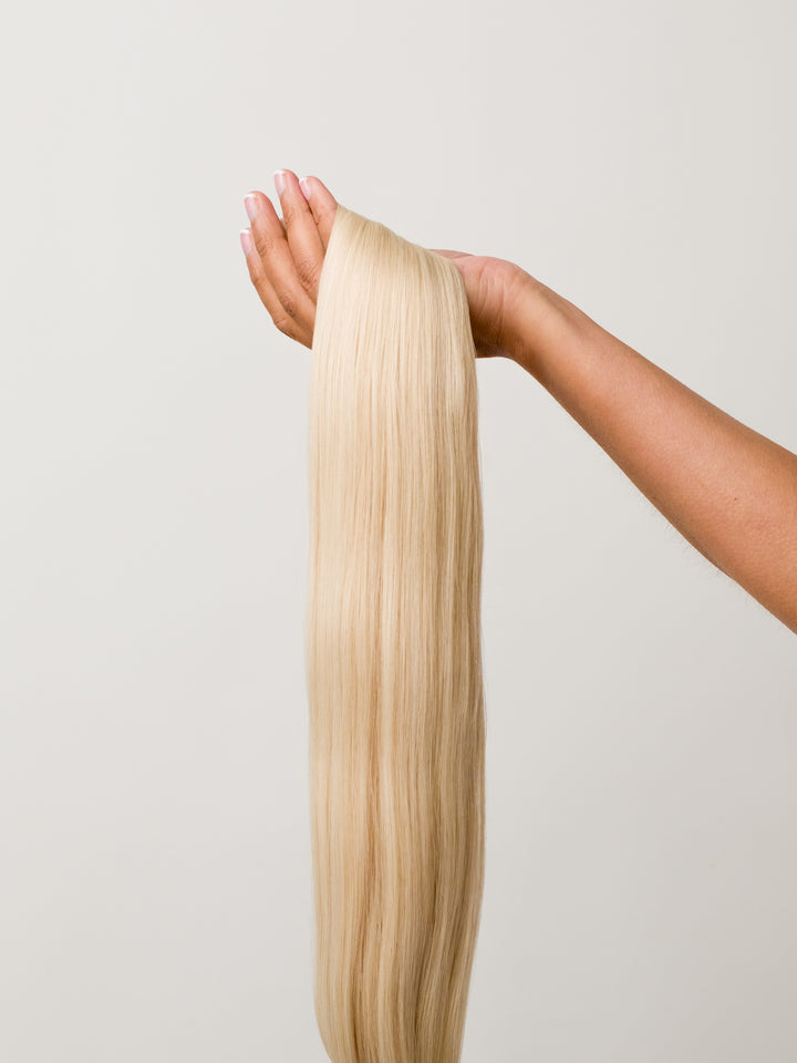 Cool Blonde Seamless Clip-In Hair Extensions (20" and 180 Grams)