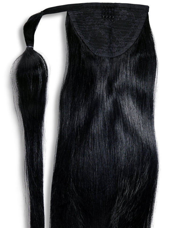 Jet Black Remy Hair Ponytail (20" and 130g)