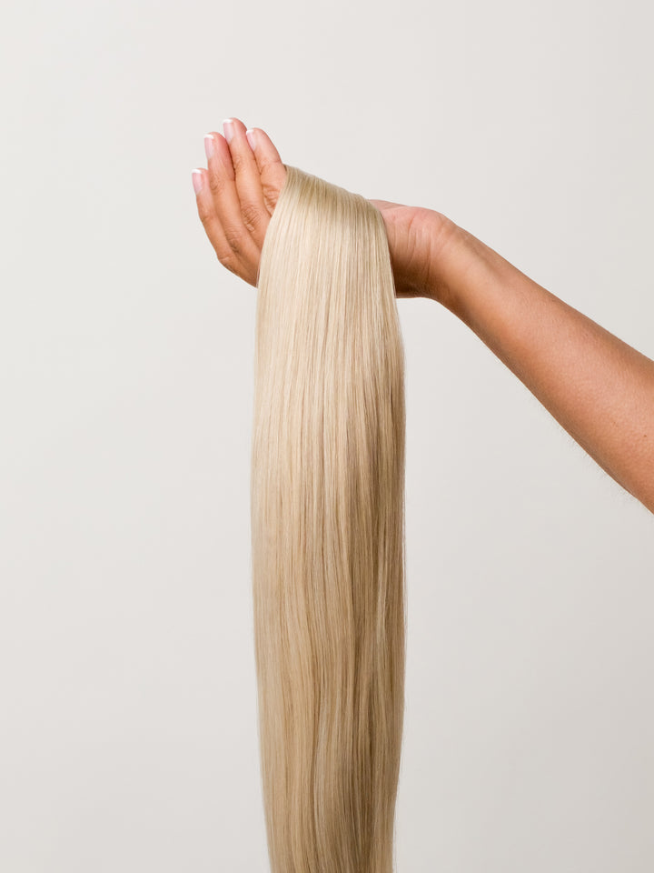 Ice Blonde Seamless Clip-In Hair Extensions (20" and 180 Grams)